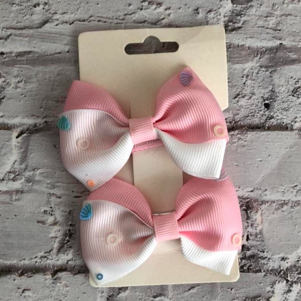 2 Pieces Hairpin Pink Bow Hair Accessories Hairpin Pink Bow